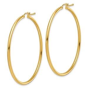 New 14K Polished 2mm Hoop Earrings by Leslie’s Jewelry